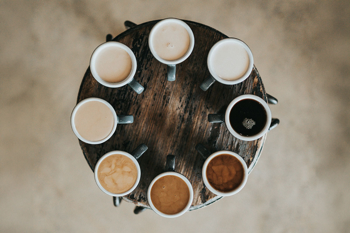Coffee tasting setup